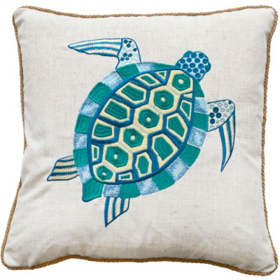 EMB SEA TURTLES 45 X 45