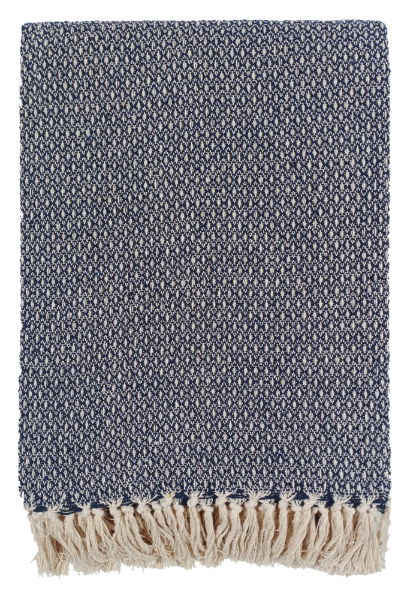 DOT DESIGNPATTERN RECYCLED YARN NAVY  130 X 180