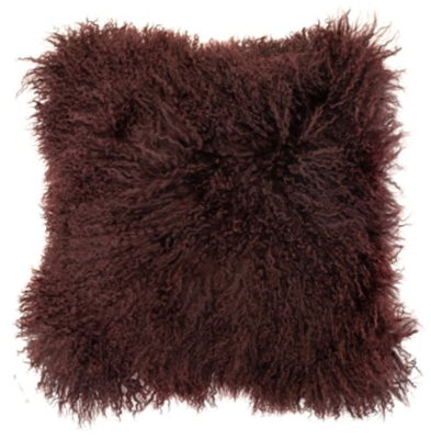 MONGOLIAN LAMB REAL SUEDE AUBERGINE  40 X 40