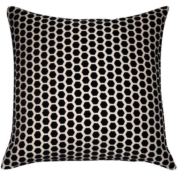 SMALL HEX CUT  VELVET BLACK  43 X 43