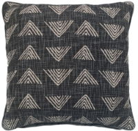 TRIANGLE PRINT ON LOOSE WEAVE BLACK 45 X 45