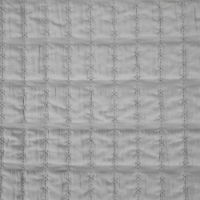 SEERSUCKER SQUARE QUILT SILVER  240 X 260