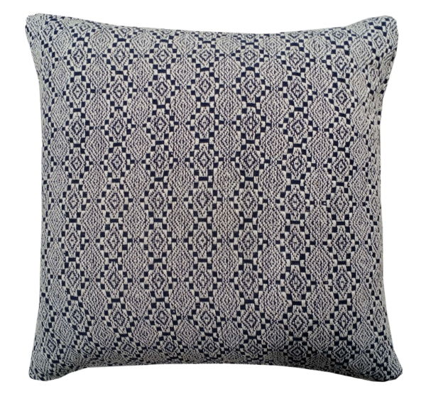 cotton textured woven cushion 45 x 45 navy