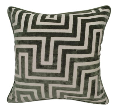 MAZE CUT VELVET PM  SAGE 43 X 43