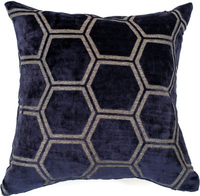 Malini Large Ivor Navy Cushion