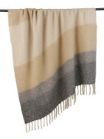 COASTAL STRIPE THROW ON FAUX MOHAIR 130 X 180