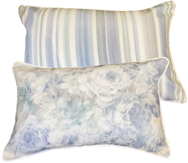  Malini Marchena Rectangle Blue Cushion