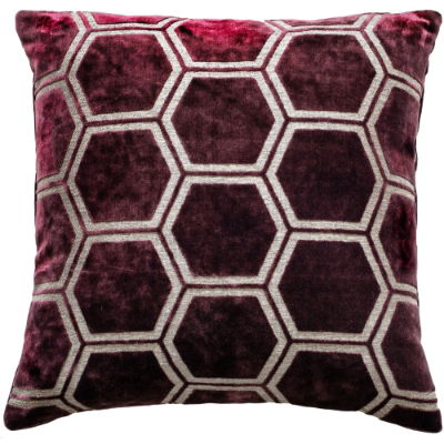 Malini Large Ivor Aubergine Cushion