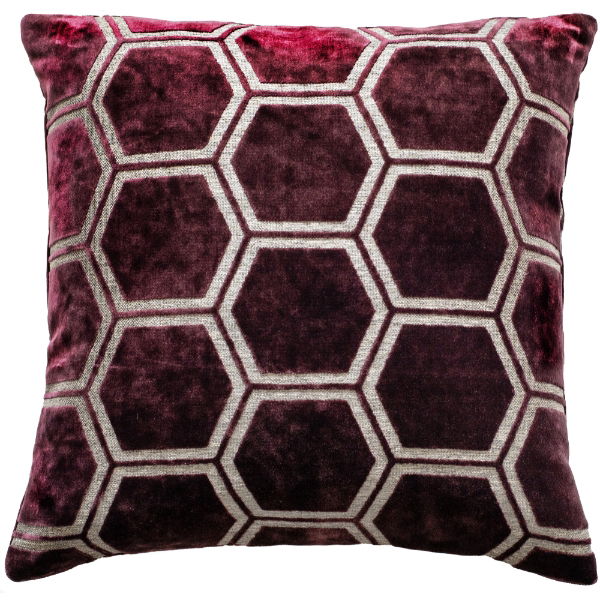 Malini Large Ivor Aubergine Cushion