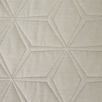 LINEN  LOOK HEXAGONAL QUILT CREAM 200 X 23