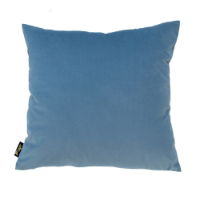 VELV CUSHION WITH BOW BLUE 45 X 45