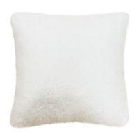 LONG HAIR FAUX FUR CUSHION IVORY 50 X 50