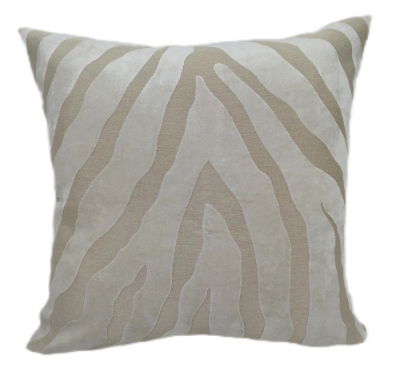 ZEBRA CUT VELVET PAUL MONEYPENNY IVORY  43 X 43