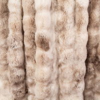 LUXURY NATURAL TEXTURED FAUX FUR  THROW 150 X200