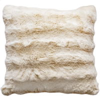 EXTREME SOFT TEXTURED CUSHION IN FAUX RABBIT  NATURAL 50 X 5