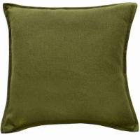 POLY LINEN MIX WITH FLANGE OLIVE 45 X 45