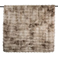 LUXURY NATURAL TEXTURED FAUX FUR  THROW 150 X200