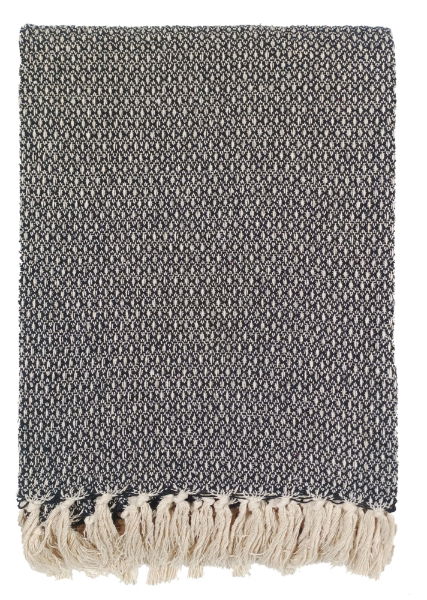 DOT DESIGNPATTERN RECYCLED YARN BLACK 130 X 180