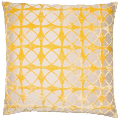 Malini Large Spiral Mustard Cushion