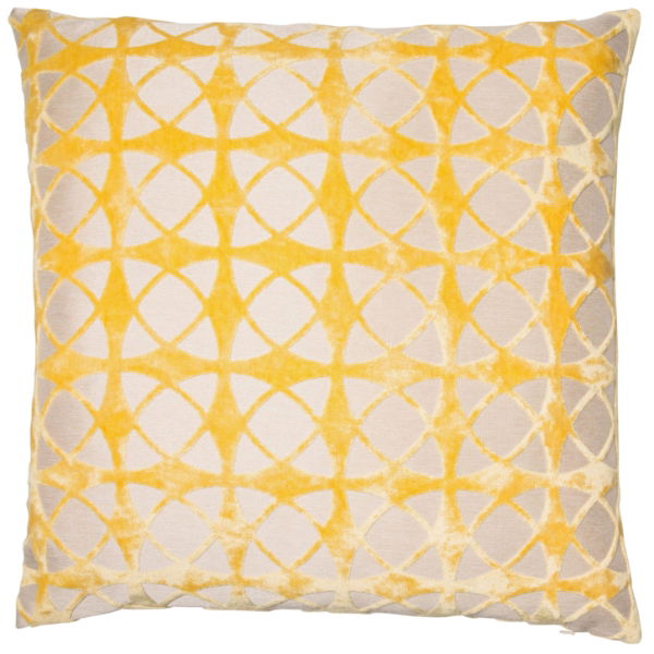 Malini Large Spiral Mustard Cushion