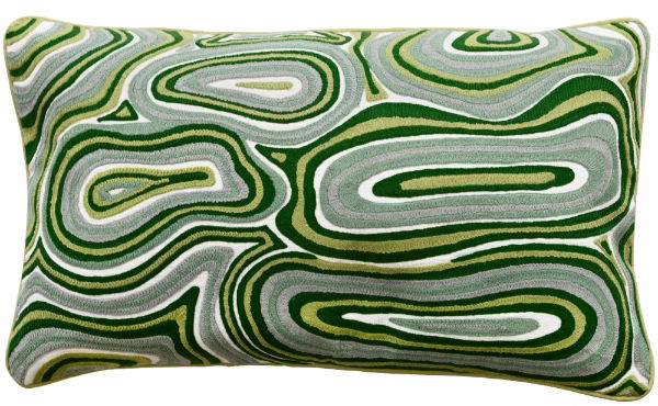 GREEN MAZE CUSHION 35 X 50