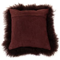 MONGOLIAN LAMB REAL SUEDE AUBERGINE  40 X 40