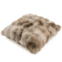 LUXURY NATURAL TEXTURED FAUX FUR CUSHION 50 X 50