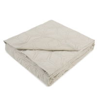 LINEN  LOOK HEXAGONAL QUILT CREAM 240 X 260