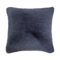 LONG HAIR FAUX FUR CUSHION SLATE 50 X 50