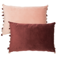 Malini Nappa Blush & Aubergine Cushion