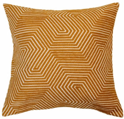 HONEYCOMBE MUSTARD  JAQ CUSHION 50 X 50