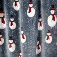 SNOWMAN PRINTED FLEECE THROW 150 X 200