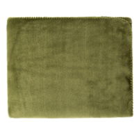 SOFTEST FLEECE THROW OLIVE 150 X 200