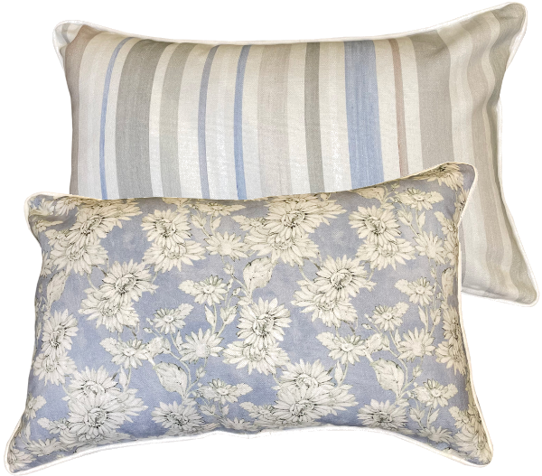  Malini Ronda Rectangle Blue Cushion