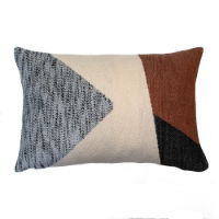 TEXTURED RUST GEO CUSHION 35 X 55