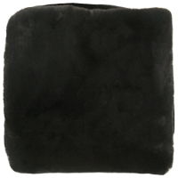 LUXURY FAUX RABBIT THROW BLACK 150 X 180