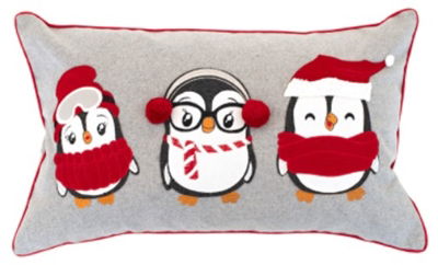 FESTIVE APPLIQUE PENGUINS 30 x 50