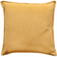 POLY LINEN MIX WITH FLANGE MUSTARD 45 X 45