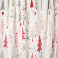 XMAS TREES PRINTED FLEEDCE THROW 150 X 200