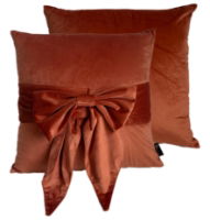 Paulmoneypenny  Tiedup Orange Cushion