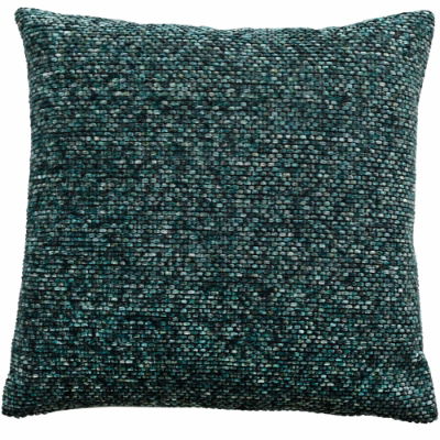 OMBRE CHENILLE SQUARES WITH VELVET BK EMERALD 43 X 43