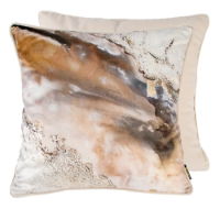 PRINTED CUSHION SPILT CARAMEL 45 X 45