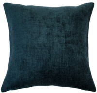 RICH PLAIN VELV CUSHION IN TEAL 45 X 45