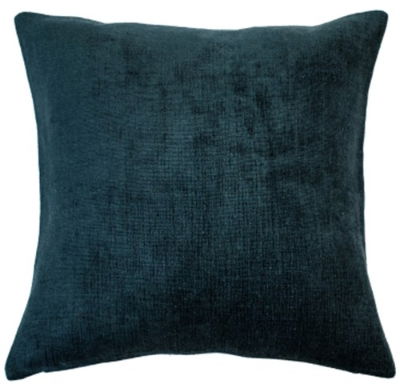 RICH PLAIN VELV CUSHION IN TEAL 45 X 45