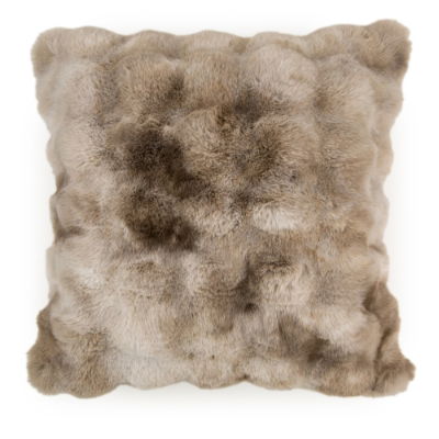 LUXURY NATURAL TEXTURED FAUX FUR CUSHION 50 X 50