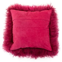 MONGOLIAN LAMB REAL SUEDE FUSCHIA  40 X 40