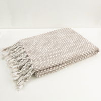 RAINDROP EFFECT THROW IVORY/TAUPE 130 X 180