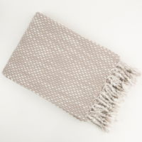 RAINDROP EFFECT THROW IVORY/TAUPE 130 X 180